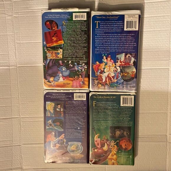 DISNEY Masterpiece ‎ Classic VTG  Tapes Cinderella Lion King Aladdin Pinocchio - Picture 7 of 9